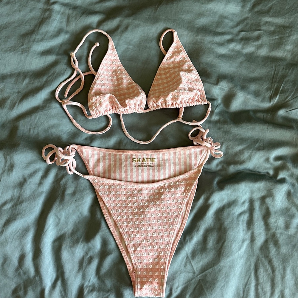 Skatie Ella top and Vera bottom in Bisou print